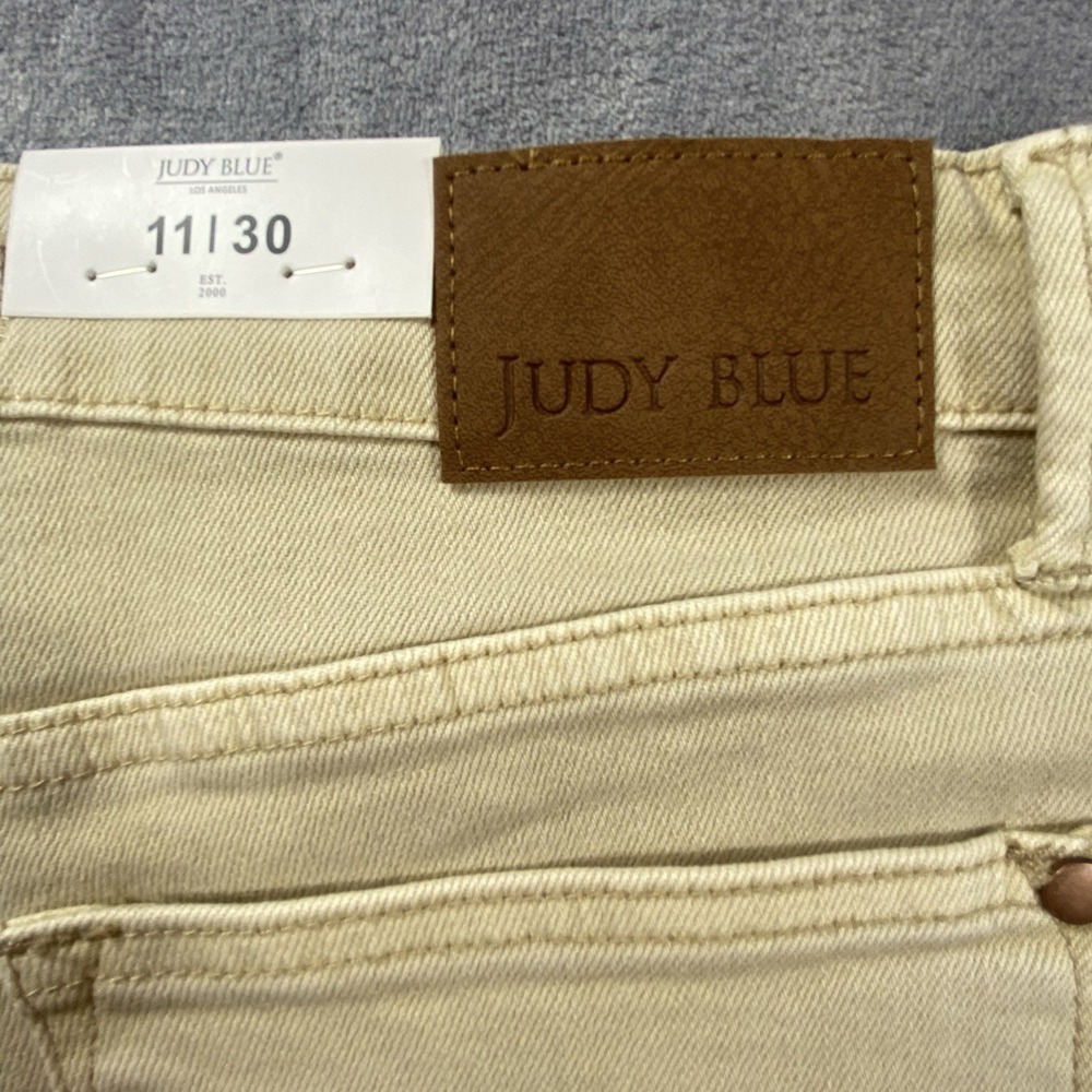 Judy Blue Jeans 11/30 Juniors Garment Dyed‎ Tan Skinny Summer Coastal Beach  NWT